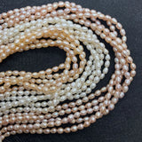 AA Freshwater Pearl 4.2mm Rice Beads for DIY Jewelry Making