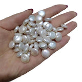 AA Freshwater Pearl Loose Beads 11-12mm Baroque Coin Button DIY Jewelry