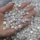 AA Freshwater Pearl Loose Beads 11-12mm Baroque Coin Button DIY Jewelry