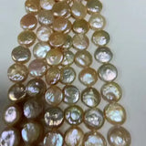 AA Pink 13-14mm Coin Freshwater Pearl for Jewelry Making
