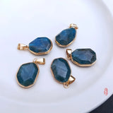 Kyanite/Apatite/Aquamarine/Amazonite/Sodalite Agate Flat Oblong + S925 Pendant