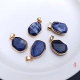 Kyanite/Apatite/Aquamarine/Amazonite/Sodalite Agate Flat Oblong + S925 Pendant