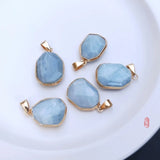 Kyanite/Apatite/Aquamarine/Amazonite/Sodalite Agate Flat Oblong + S925 Pendant