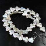 Freshwater Pearl Flower Loose Beads 12mm White/Pink/Purple DIY Jewelry 14inch