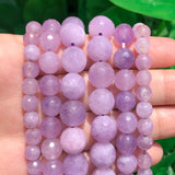 Natural Amethysts Purple Crystal Quartz Faceted Beads for Jewelry Making