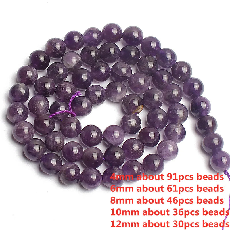 Natural Amethysts Purple Crystal Quartz Faceted Beads for Jewelry Making