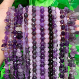 Natural Amethysts Purple Crystal Quartz Faceted Beads for Jewelry Making