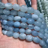 Natural Aquamarine Beads 15'' Irregular DIY Loose Beads Jewelry Making