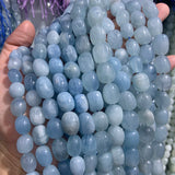 Natural Aquamarine Beads 15'' Irregular DIY Loose Beads Jewelry Making