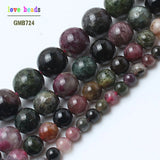 Natural Colorful Tourmaline Beads 15'' Stand 4/6/8/10mm