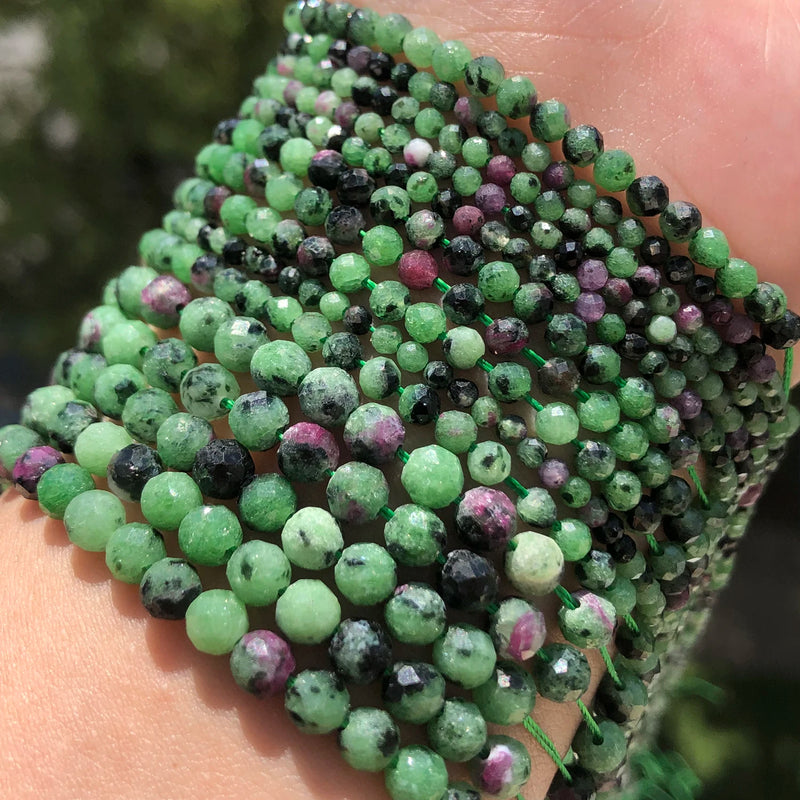 AA Epidote Zoisite Faceted Beads 2/3/4mm