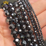 AA Natural Hematite Stone Beads Round Loose Beads DIY Jewelry Making 15''