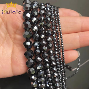 AA Natural Hematite Stone Beads Round Loose Beads DIY Jewelry Making 15''