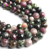 Faceted Morganite Aquamarina Apatite Stone Round Beads 7.5'' Strand