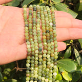 AA+ Flower Jades Faceted Beads Jewelry Making DIY 15'' 2/3/4mm