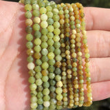 AA+ Flower Jades Faceted Beads Jewelry Making DIY 15'' 2/3/4mm