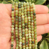 AA+ Flower Jades Faceted Beads Jewelry Making DIY 15'' 2/3/4mm