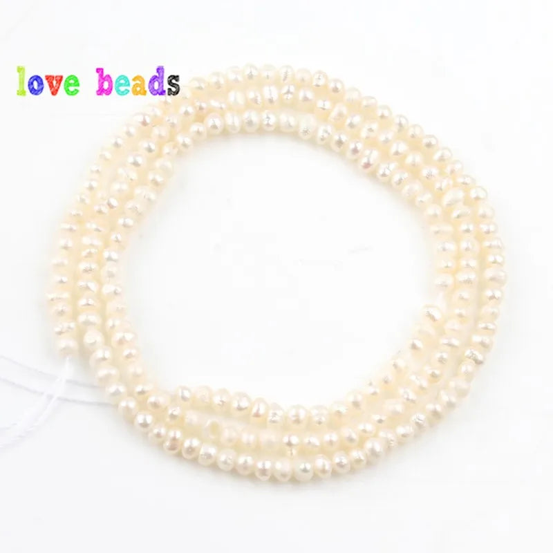 AA Freshwater Pearl Beads 2.5-3mm Round Pearls for DIY Bracelet