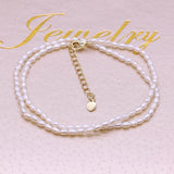 AA Freshwater Pearl Necklace Copper Choker Jewelry Wedding