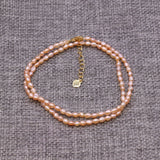 AA Freshwater Pearl Necklace Copper Choker Jewelry Wedding