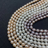 AA Freshwater Pearls Rice-Shape Beads for Jewelry Making DIY