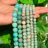 Amazonite Round Loose Beads for Jewelry Making 6-10 MM