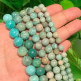 Amazonite Round Loose Beads for Jewelry Making 6-10 MM