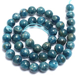 Ocean Apatite Stone Round Beads for Jewelry Making 15inches