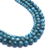 Ocean Apatite Stone Round Beads for Jewelry Making 15inches