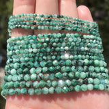 AA+ Green Labradorite Faceted Beads 15'' Small Stone Bead