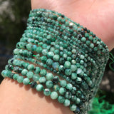 AA+ Green Labradorite Faceted Beads 15'' Small Stone Bead