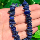 Natural Lapis Lazuli Stone Chips Gravel Beads DIY Jewelry Making 15 Inches