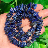 Natural Lapis Lazuli Stone Chips Gravel Beads DIY Jewelry Making 15 Inches