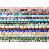 Natural Lapis Apatite Prehnite Rose Quartz Barrel Beads 6x9mm 15inch