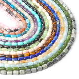 Natural Lapis Apatite Prehnite Rose Quartz Barrel Beads 6x9mm 15inch