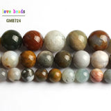 Ocean Jasper Stone Beads Round 15'' Strand for DIY Bracelet 6mm 8mm 10mm
