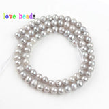 5mm Gray Freshwater Pearl Beads - DIY Jewelry Making Strand
