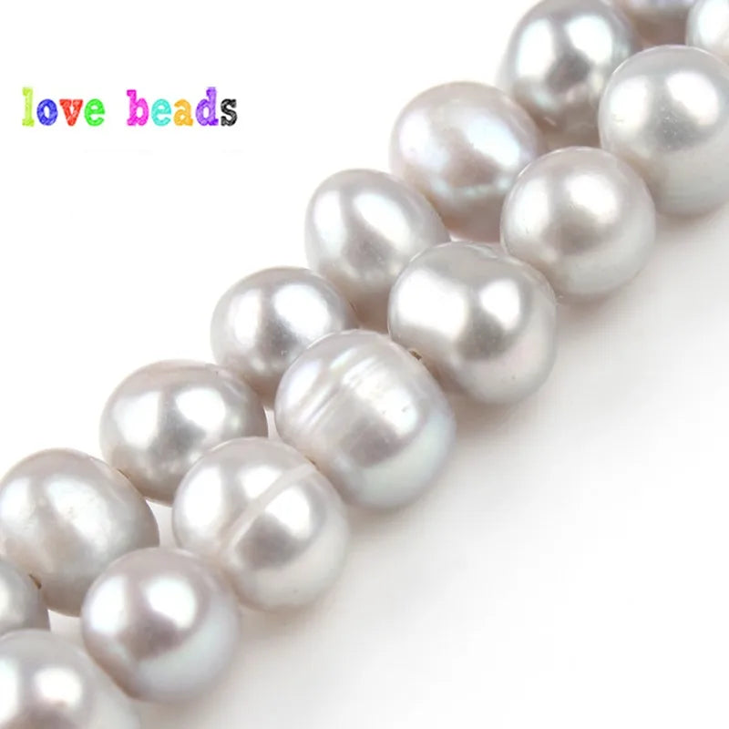5mm Gray Freshwater Pearl Beads - DIY Jewelry Making Strand
