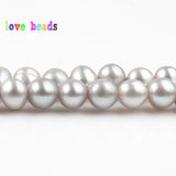 5mm Gray Freshwater Pearl Beads - DIY Jewelry Making Strand