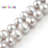 5mm Gray Freshwater Pearl Beads - DIY Jewelry Making Strand
