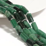 AA Green Emerald Loose Faceted Cylinder Spacer Beads