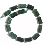 AA Green Emerald Loose Faceted Cylinder Spacer Beads