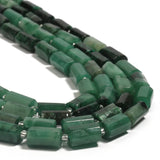 AA Green Emerald Loose Faceted Cylinder Spacer Beads
