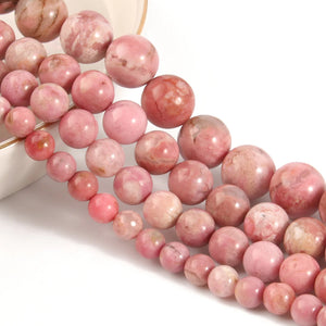 Red Rhodonite Round Spacer Beads 7.5'' 6/8/10/12mm