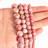 Red Rhodonite Round Spacer Beads 7.5'' 6/8/10/12mm