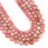 Red Rhodonite Round Spacer Beads 7.5'' 6/8/10/12mm