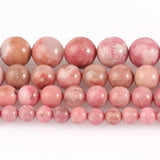 Red Rhodonite Round Spacer Beads 7.5'' 6/8/10/12mm