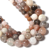 Natural Sun Stone Round Gem Beads 6-10mm