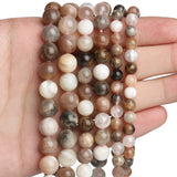 Natural Sun Stone Round Gem Beads 6-10mm