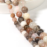 Natural Sun Stone Round Gem Beads 6-10mm